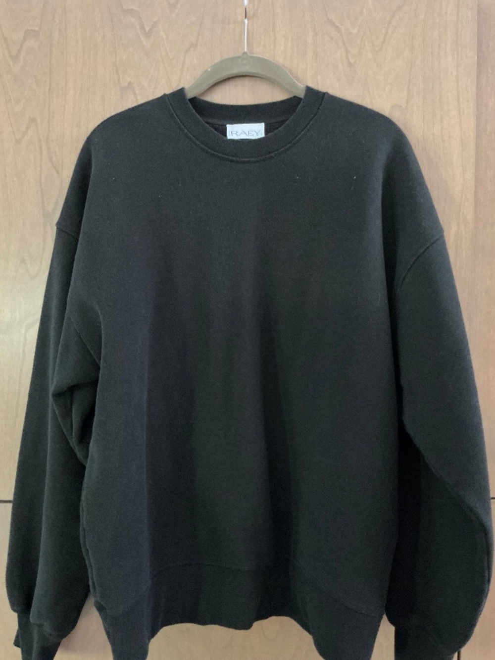 Raey Black Oversized Sweatshirt | Relaxed Fit Crewneck